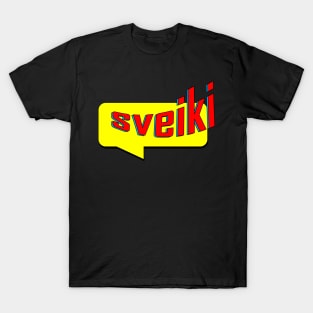 Sveiki Square Caption T-Shirt